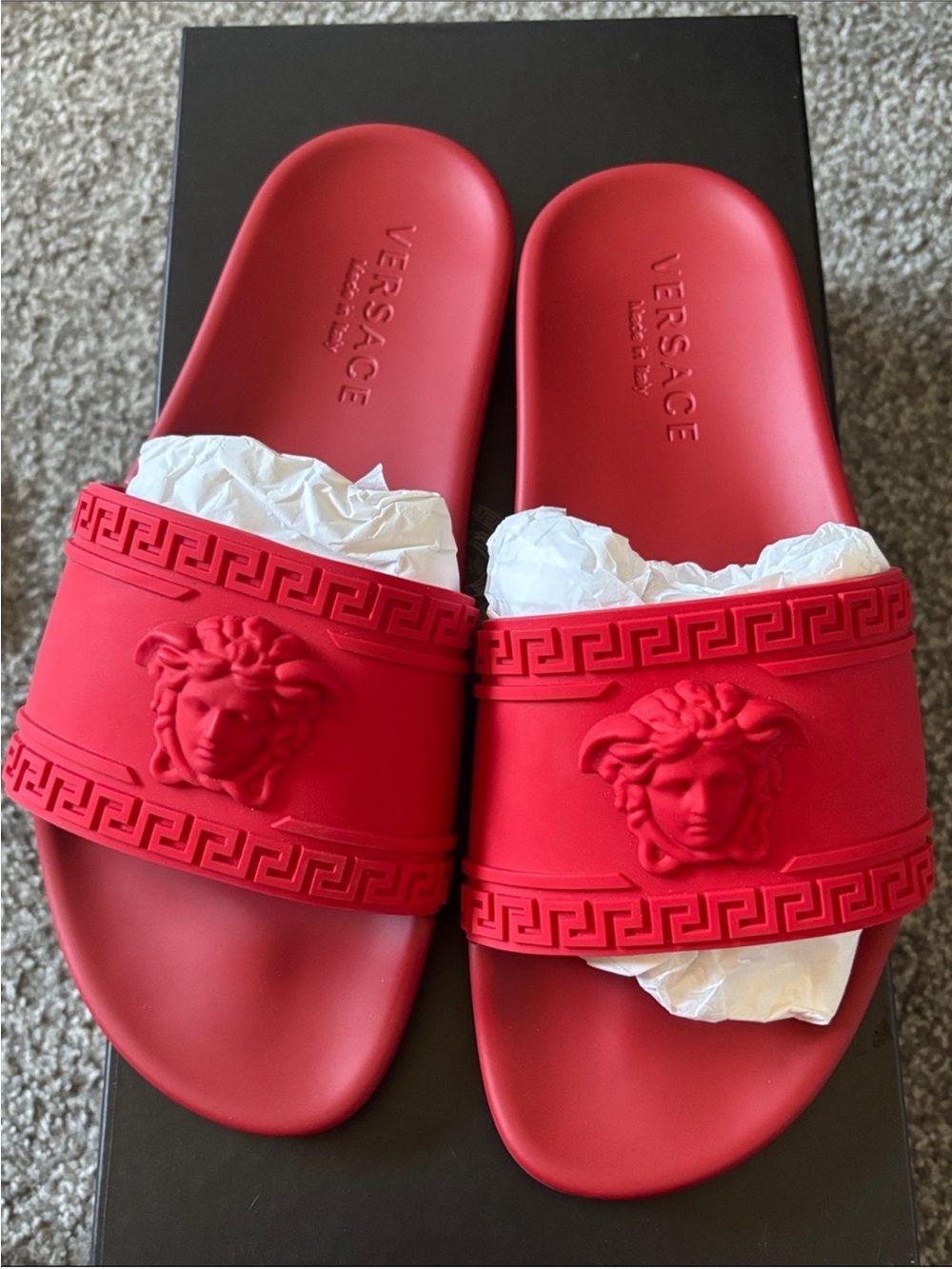 Red men's slides